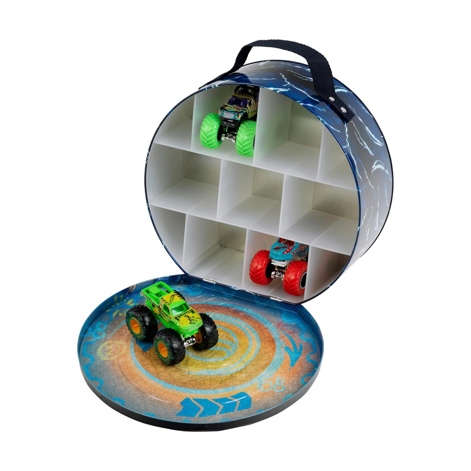 Theo Klein 2558 Hot Wheels Monster Trucks - Radkoffer für 7 Autos