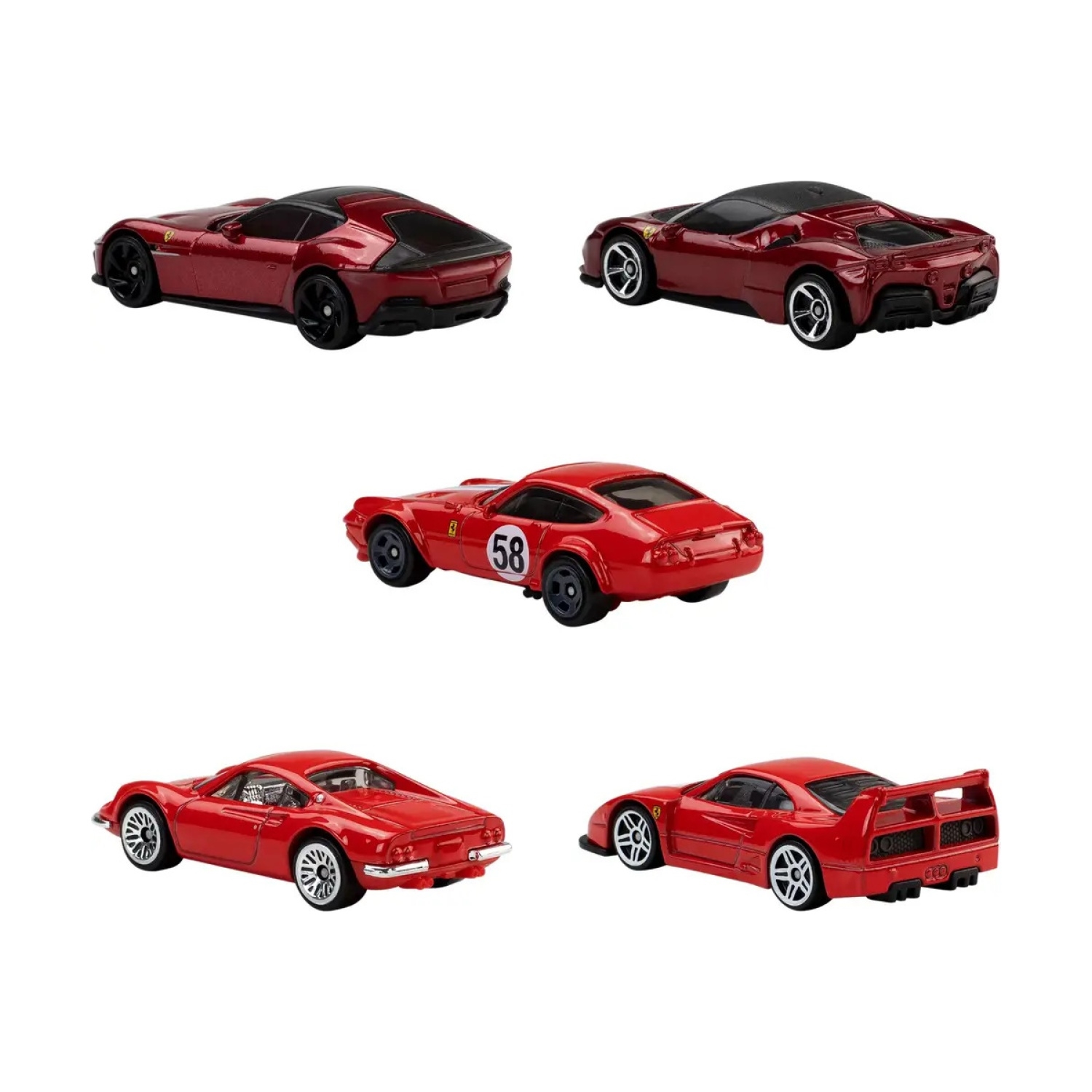Mattel JLN12 Hot Wheels Ferrari 5er-Pack