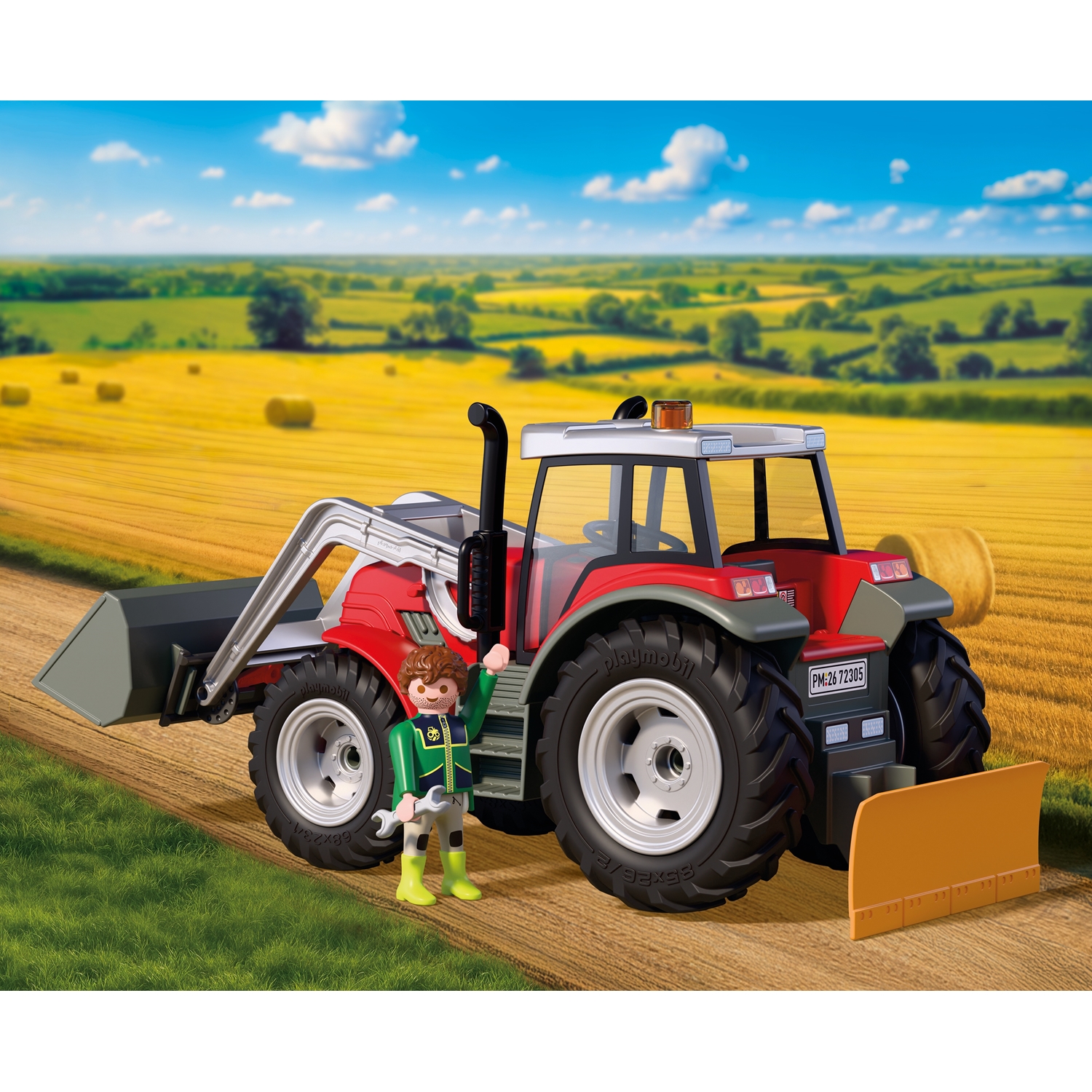 PLAYMOBIL 72305 Großer Traktor mit Heuballen