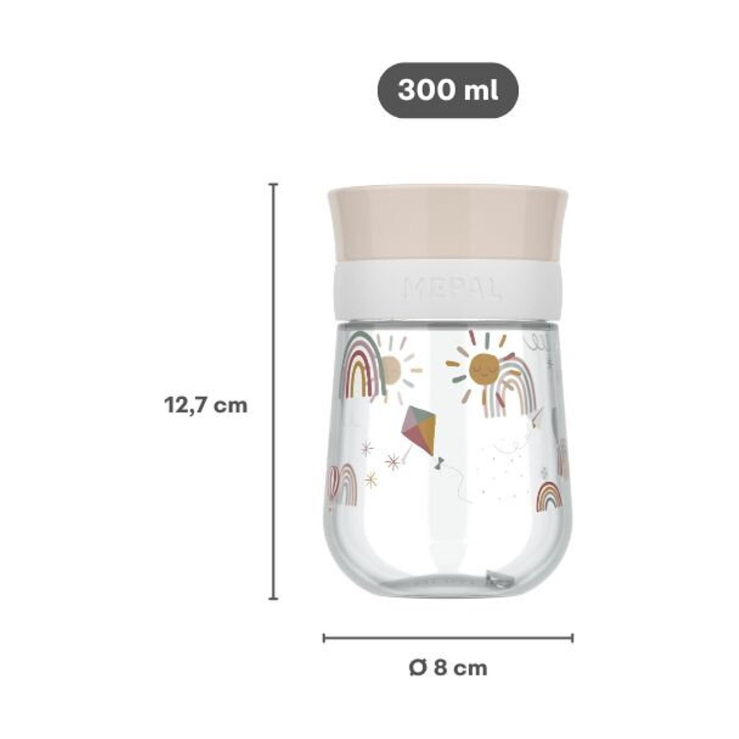 Mepal 108018565408 360° trinklernbecher mio 300 ml - forest friends