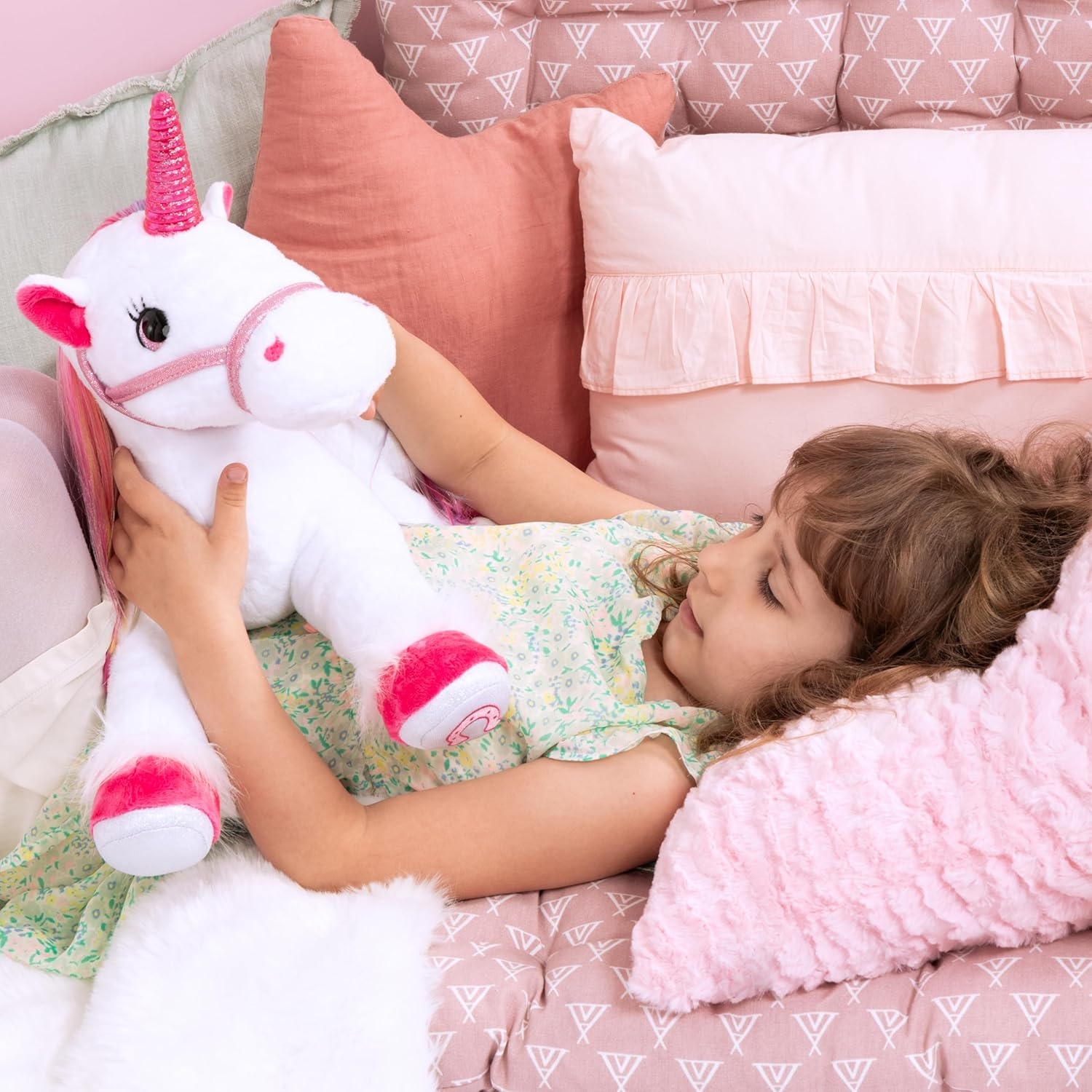 Bayer Design 69536AA Unicorn Plüsch mit Licht, Sound