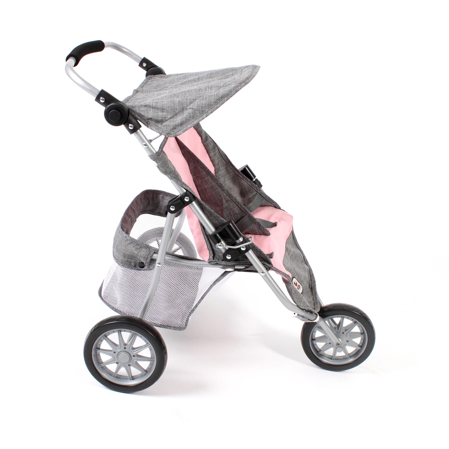 Bayer Chic 2000 697-15 Zwillings-Jogger, Melange grau-rosa