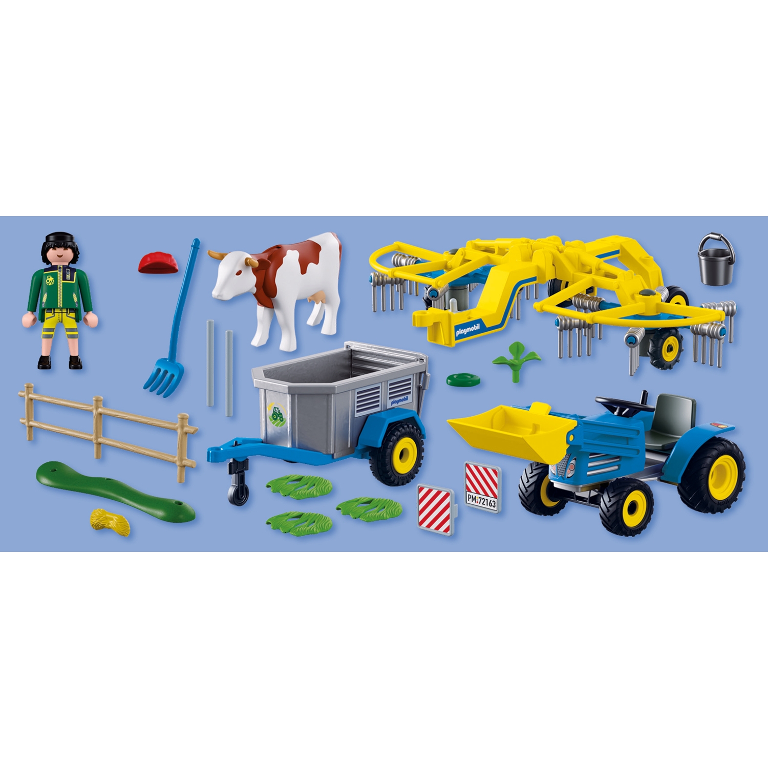 PLAYMOBIL 72163 Kleiner Traktor mit Heuschwader