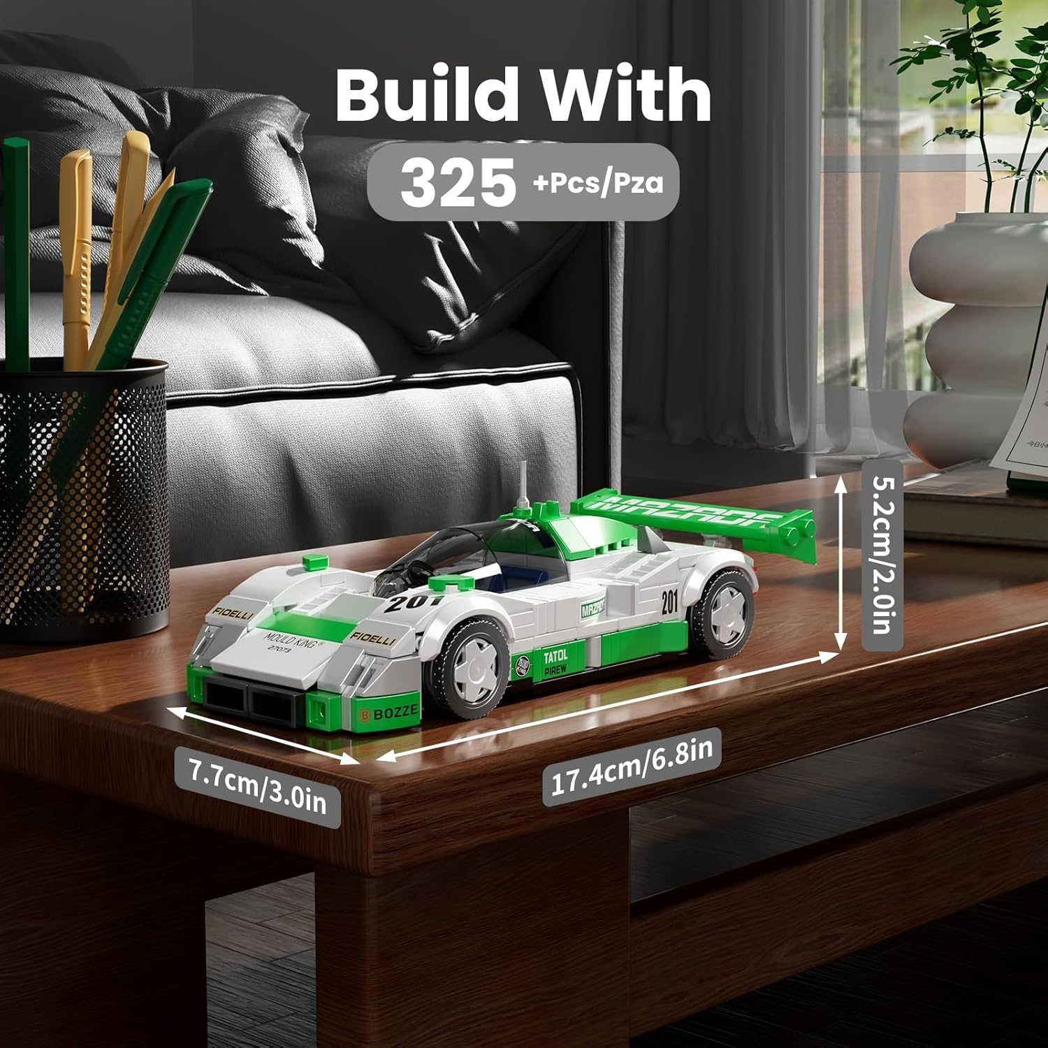 Mould King 27073 Sportwagen 787B + Showcase