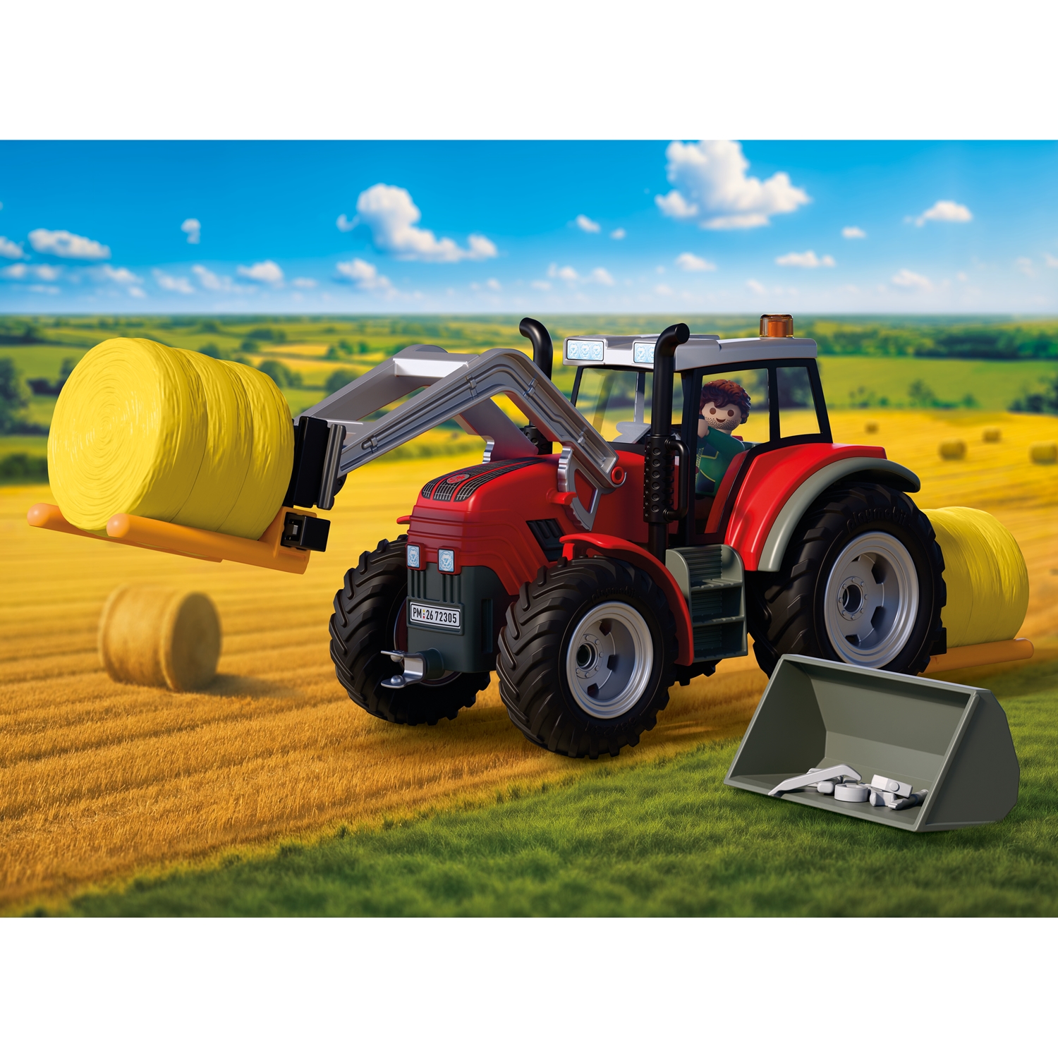 PLAYMOBIL 72305 Großer Traktor mit Heuballen