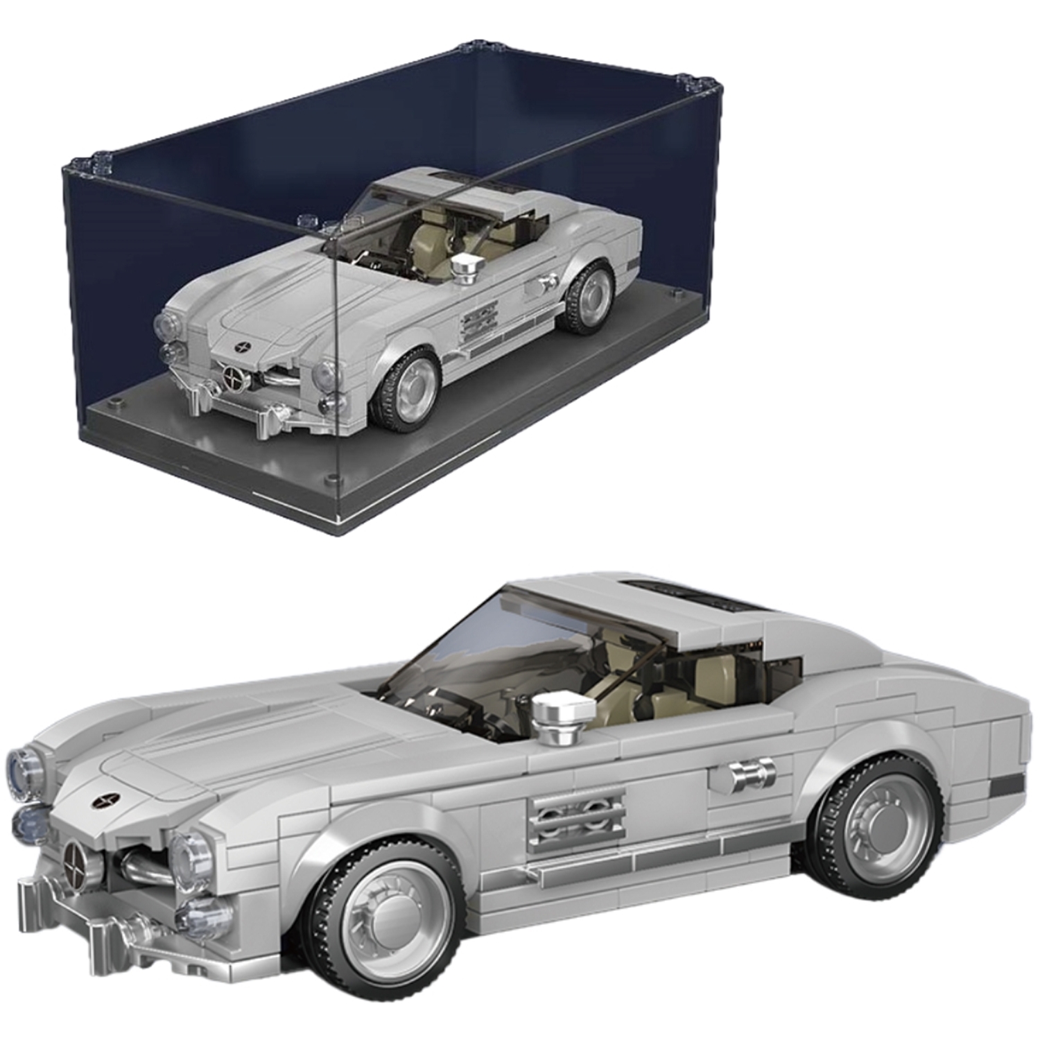 Mould King 27037 Sportwagen 300SL + Showcase