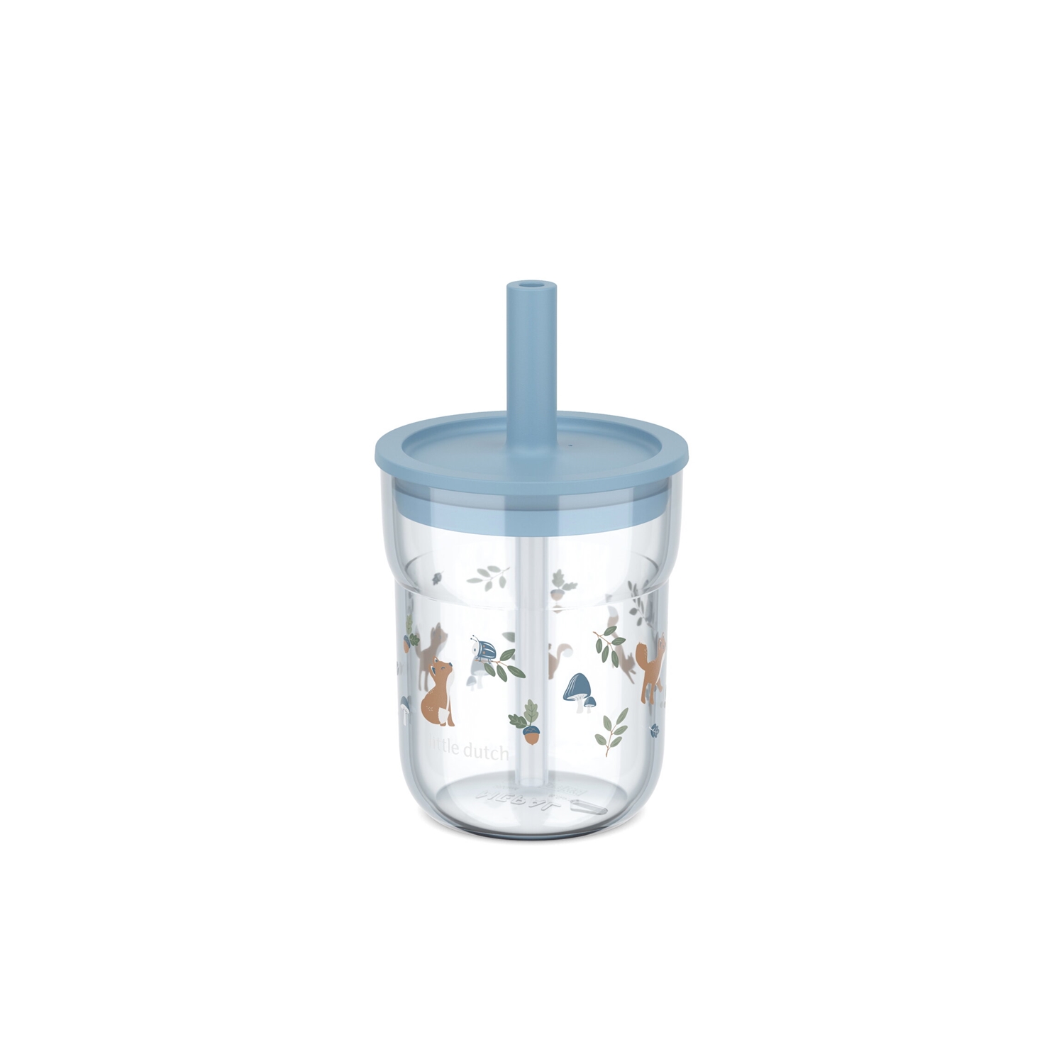Mepal 108023065408 kinder-trinkglas mio 250 ml mit trinkhalm - forest