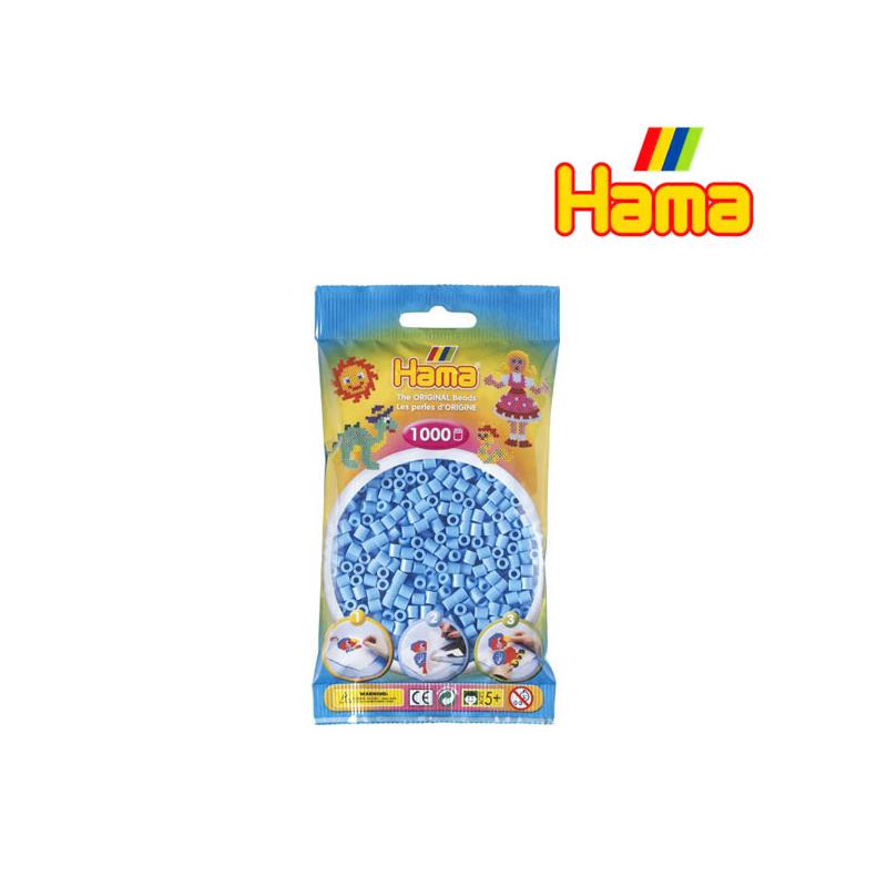 Hama 207-46 Perlen-Btl. 1000 Stck., pastell-blau