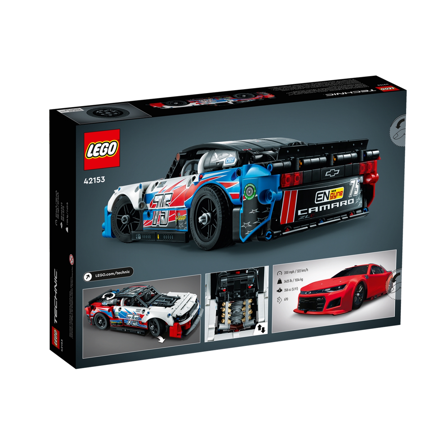 LEGO 42153 NASCAR Next Gen Chevrolet Camaro ZL1