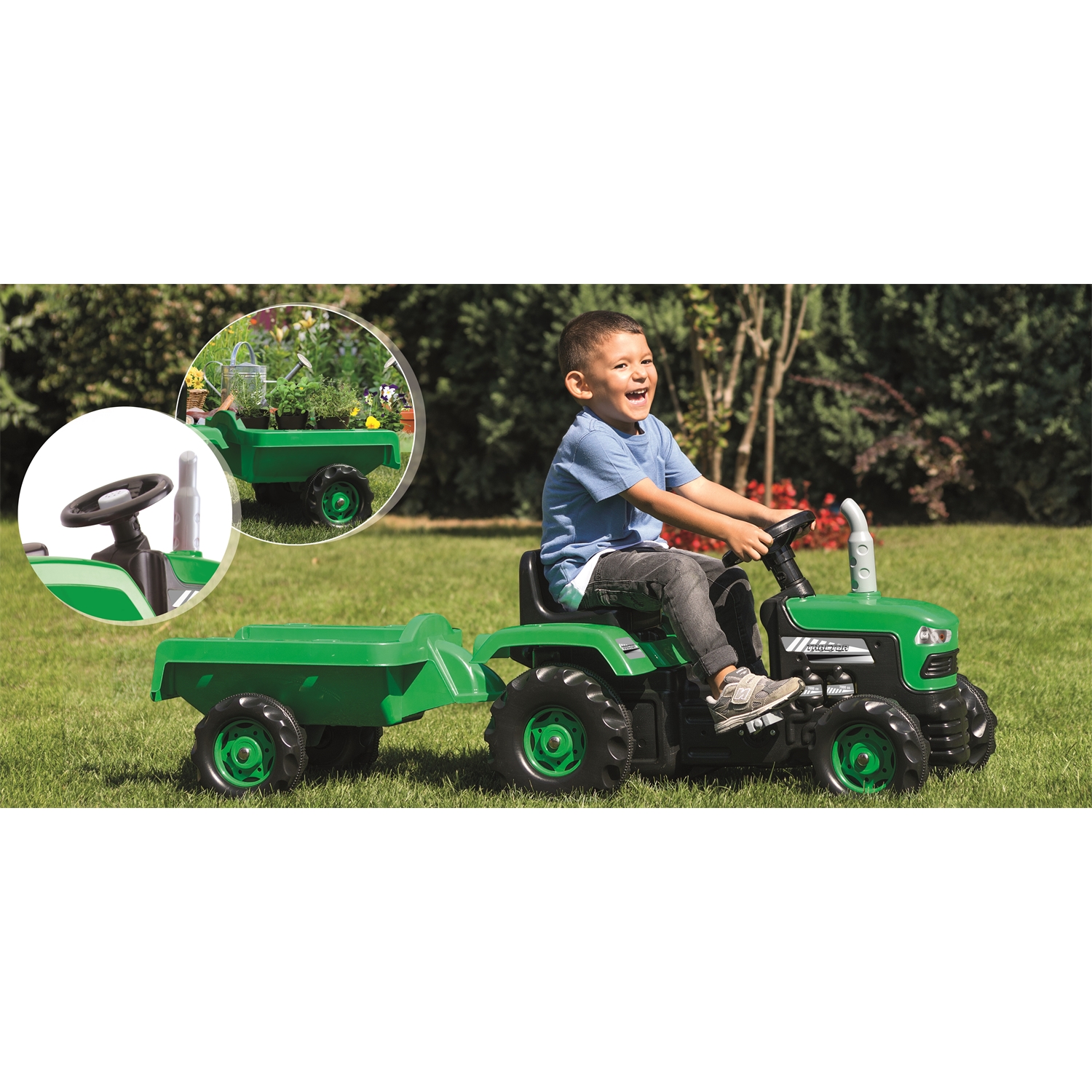 Dolu 8053 Trettraktor mit Anhänger
