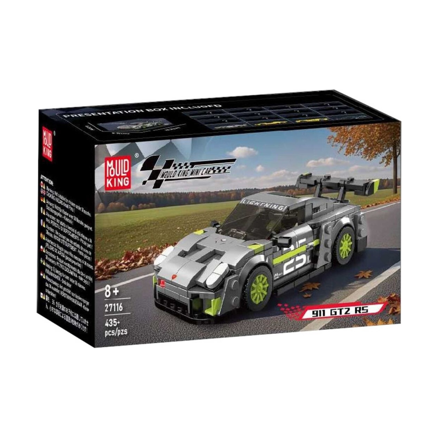 Mould King 27116 911 GT2 R5 + Showcase
