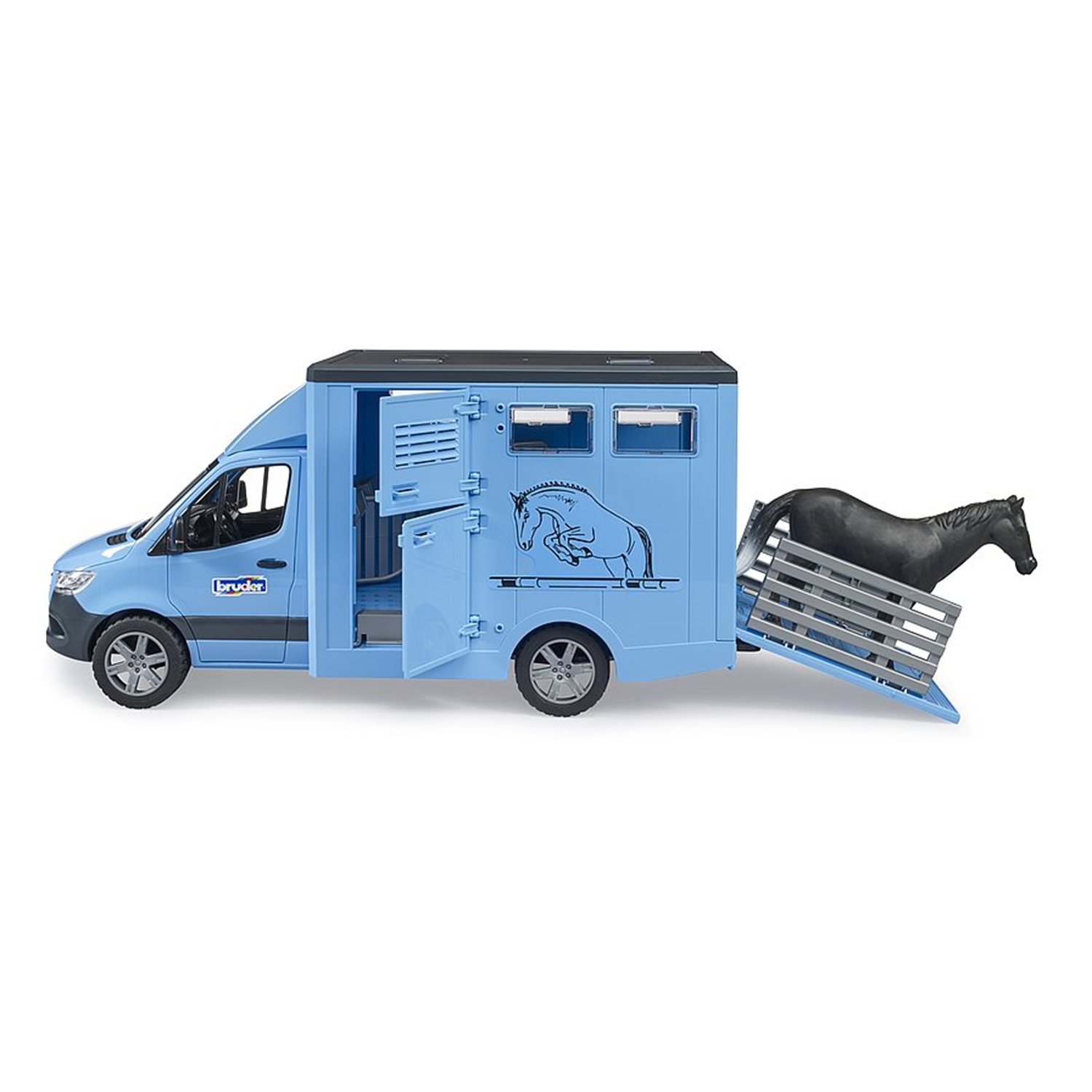 Bruder 02674 MB Sprinter Tiertransporter mit 1 Pferd