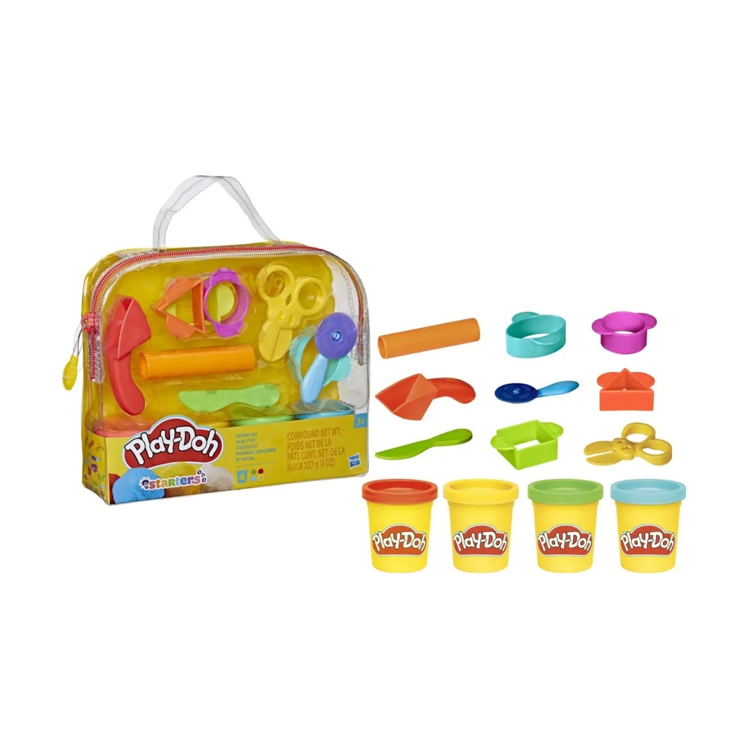 Hasbro B1169 Play-Doh Starter Set mit 4 Dosen und Acessoires