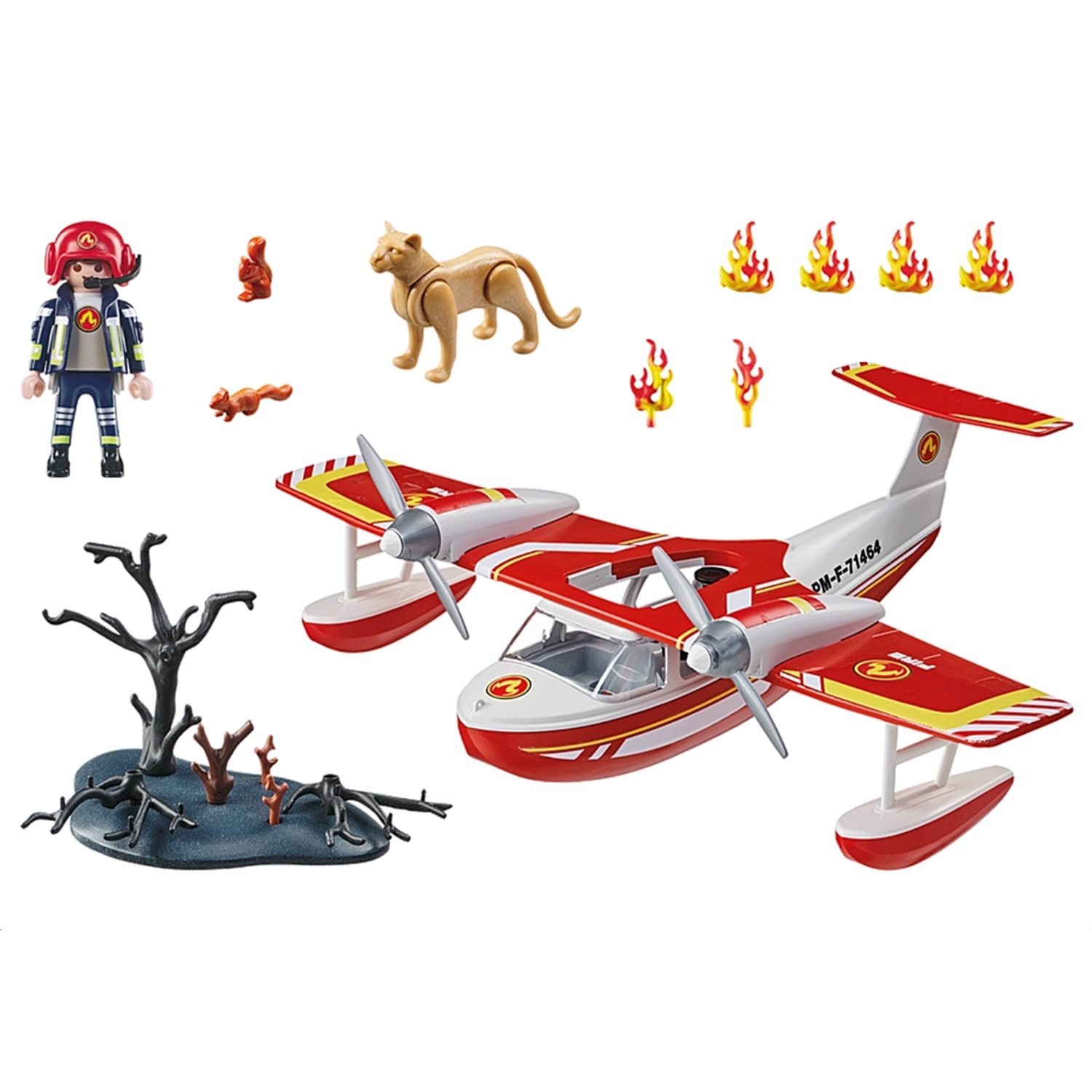 PLAYMOBIL 71463 Feuerwehrflugzeug mit Löschfunktion