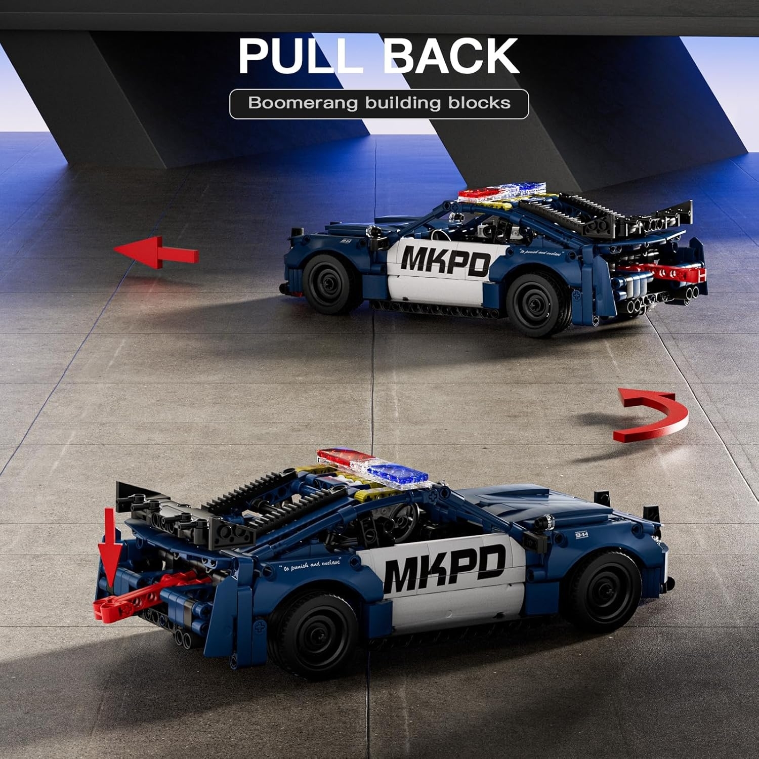 Mould King 15073 Polizeiauto Mustang