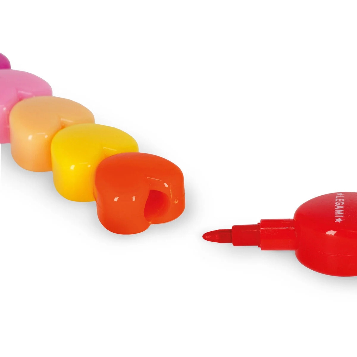 Legami STC0001 12 STACKABLE CRAYONS - DREAM IN COLOUR - HEART