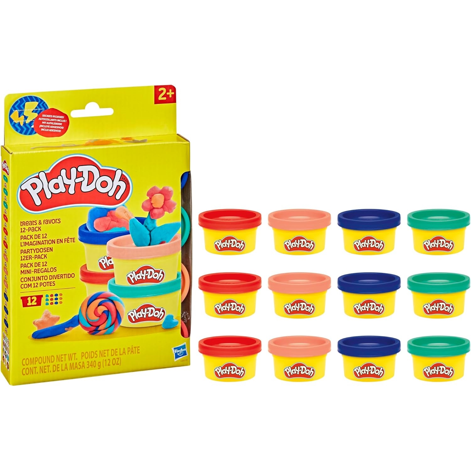 Hasbro G05195 Play-Doh Partydosen 12er-Pack