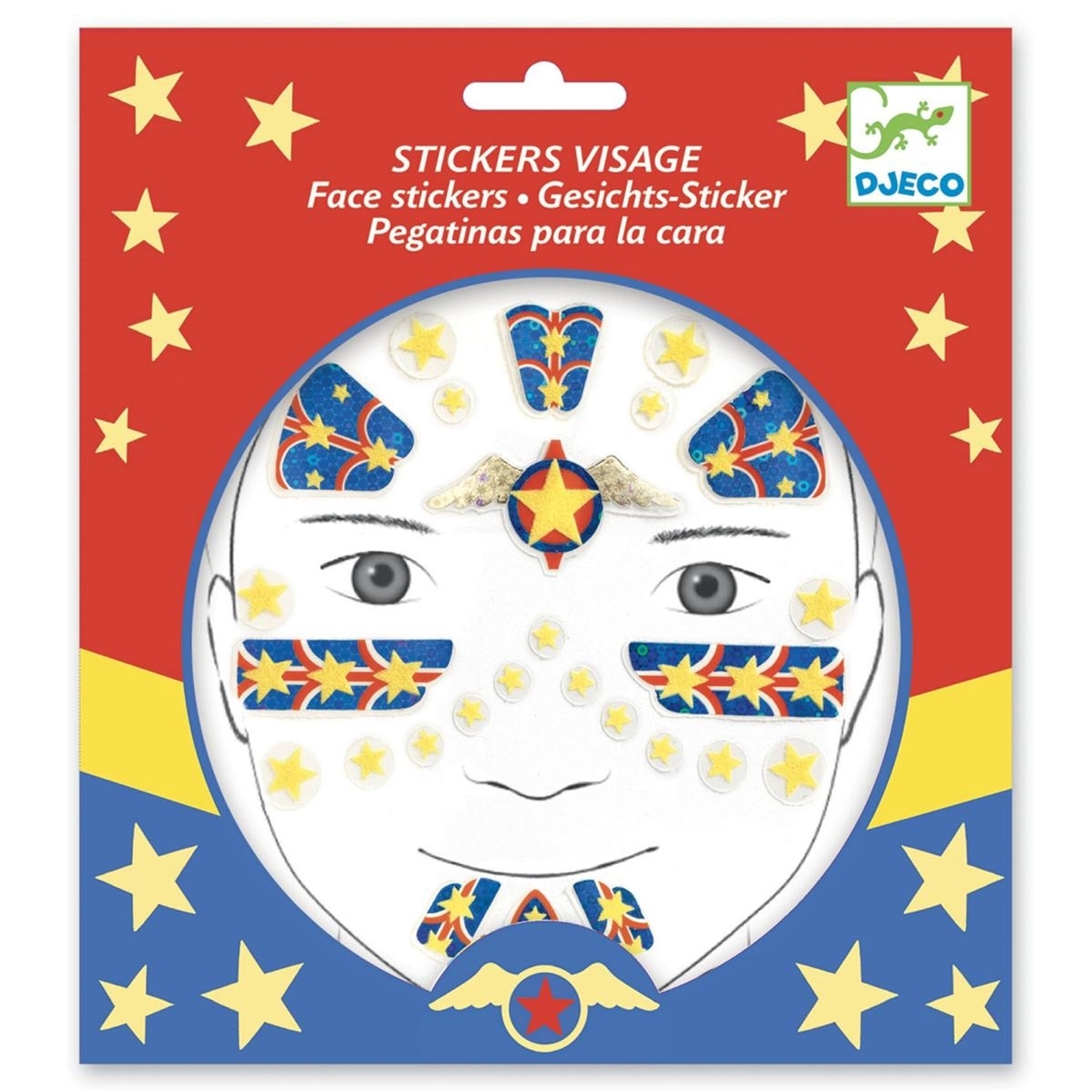 Djeco DJ09219 Gesichtssticker: Super hero