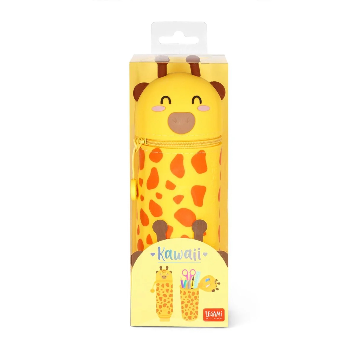 Legami KA0017 2-IN-1 SILICONE PENCIL CASE - KAWAII - GIRAFFE