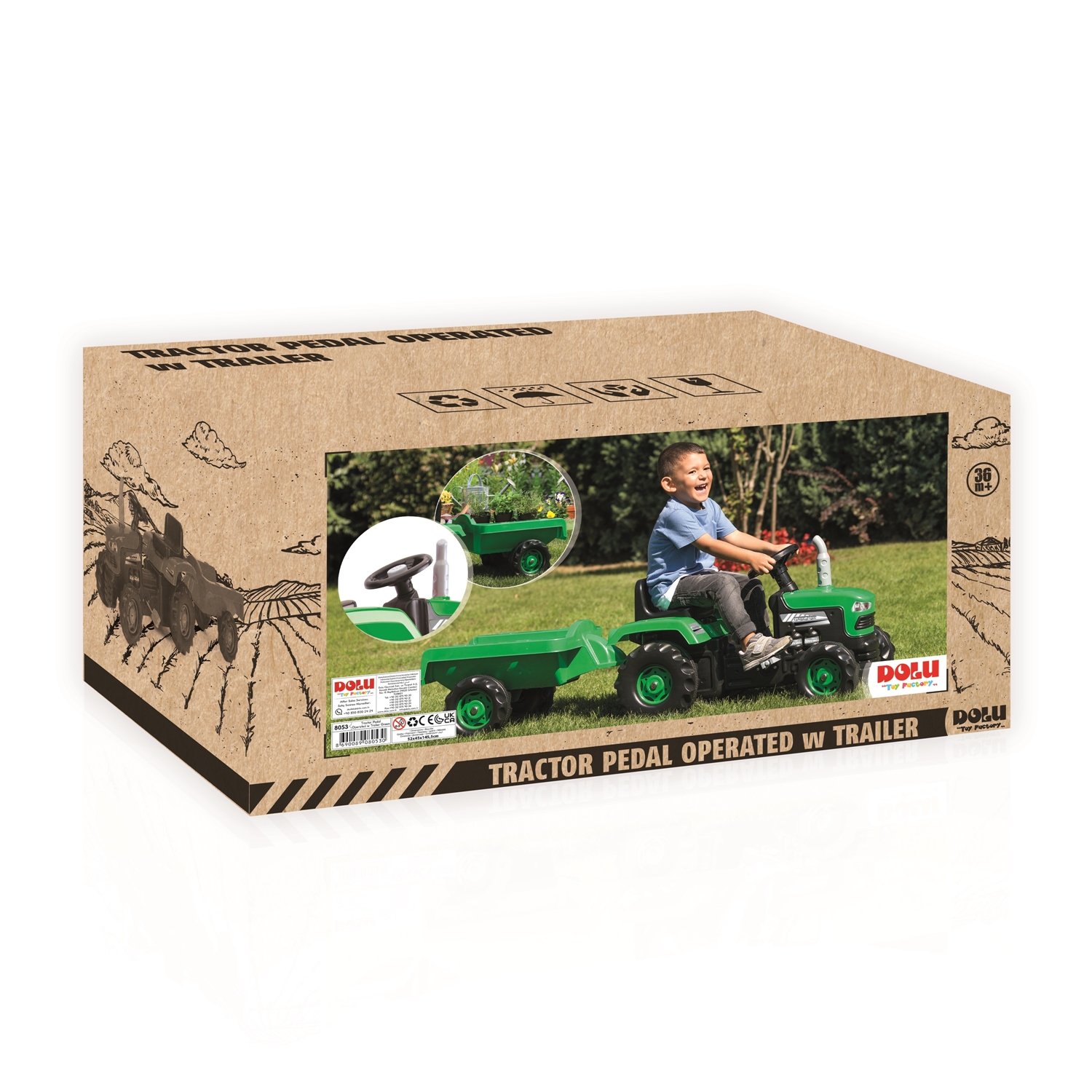 Dolu 8053 Trettraktor mit Anhänger