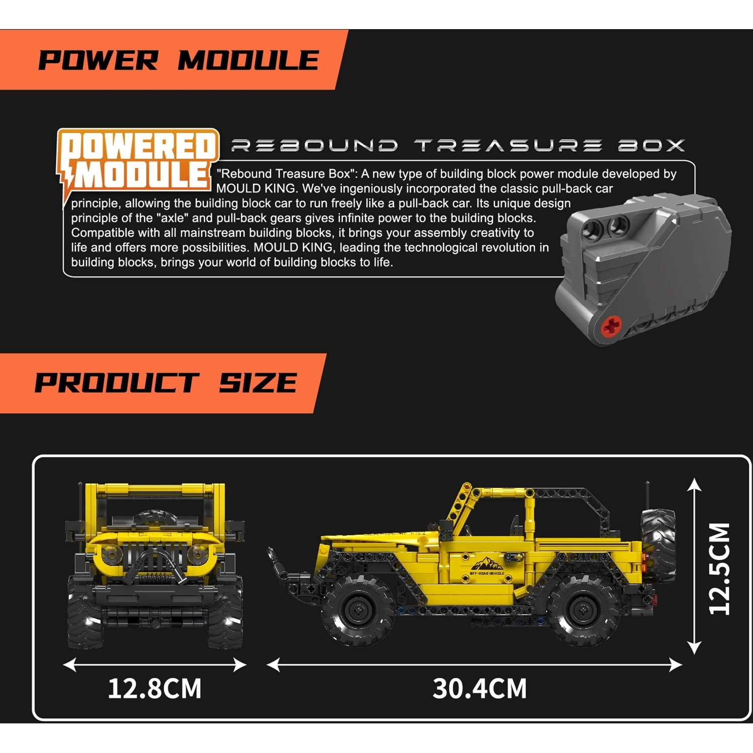 Mould King 15058 Geländewagen Wrangler mit Pull-Back