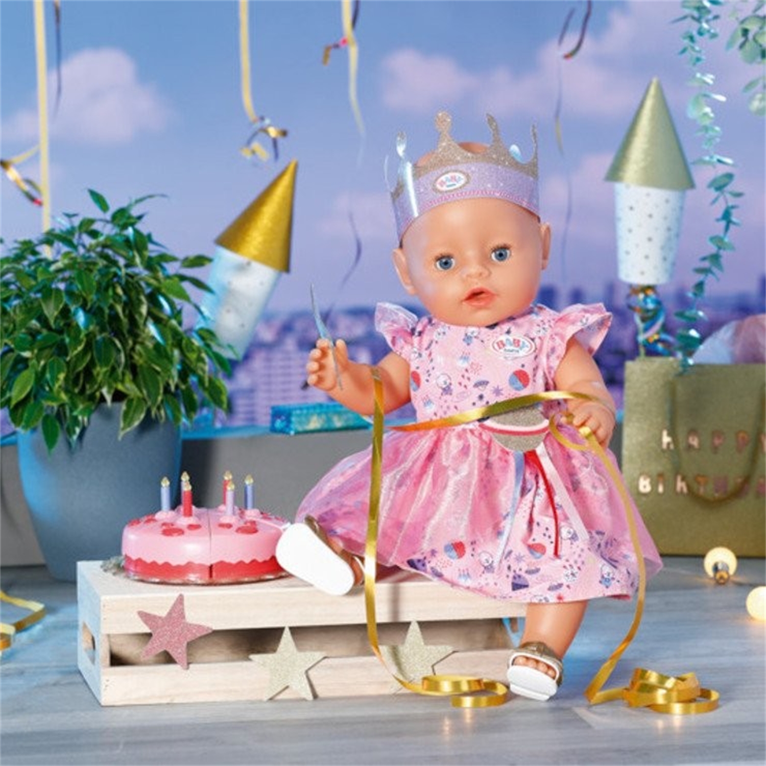 Zapf Creation 830789 BABY born Deluxe Happy Birthday Set 43 cm