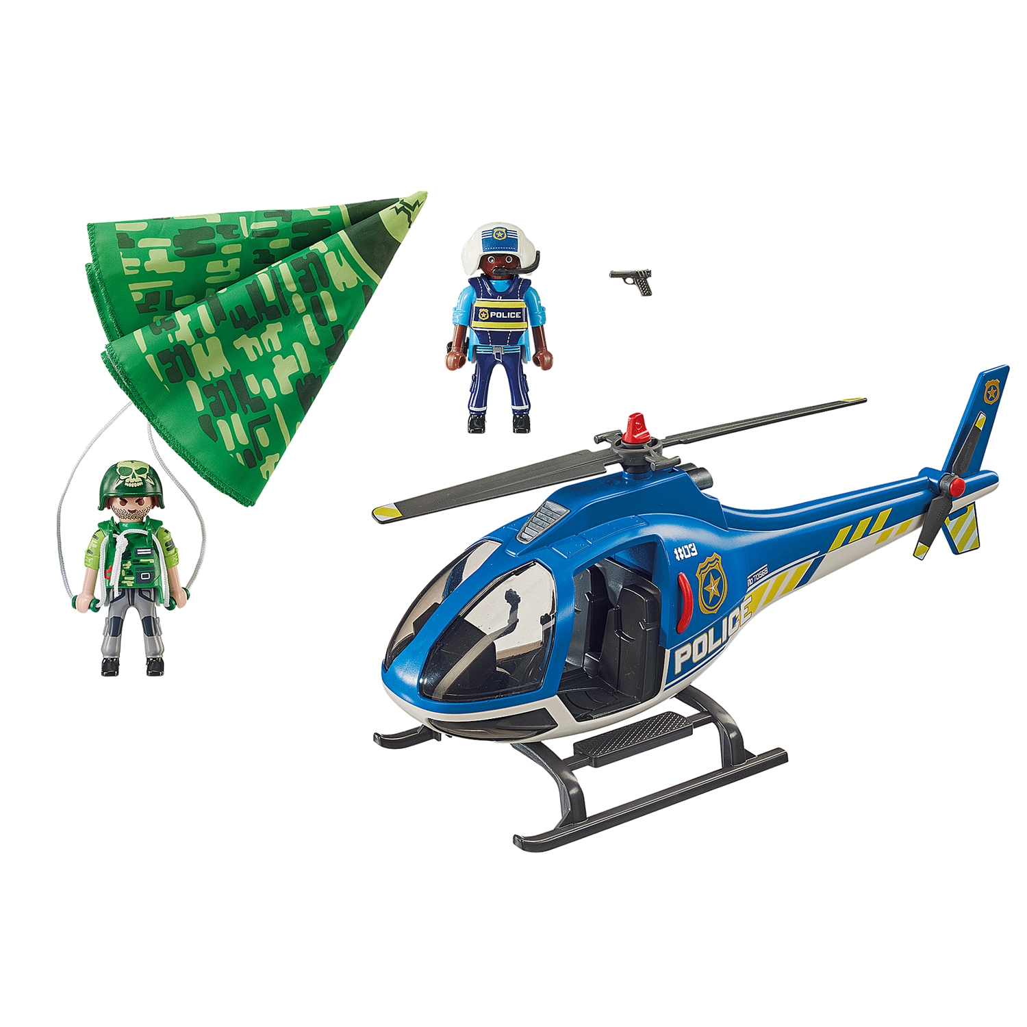 PLAYMOBIL 70569 Polizei-Hubschrauber: Fallschirm-Verfolgung