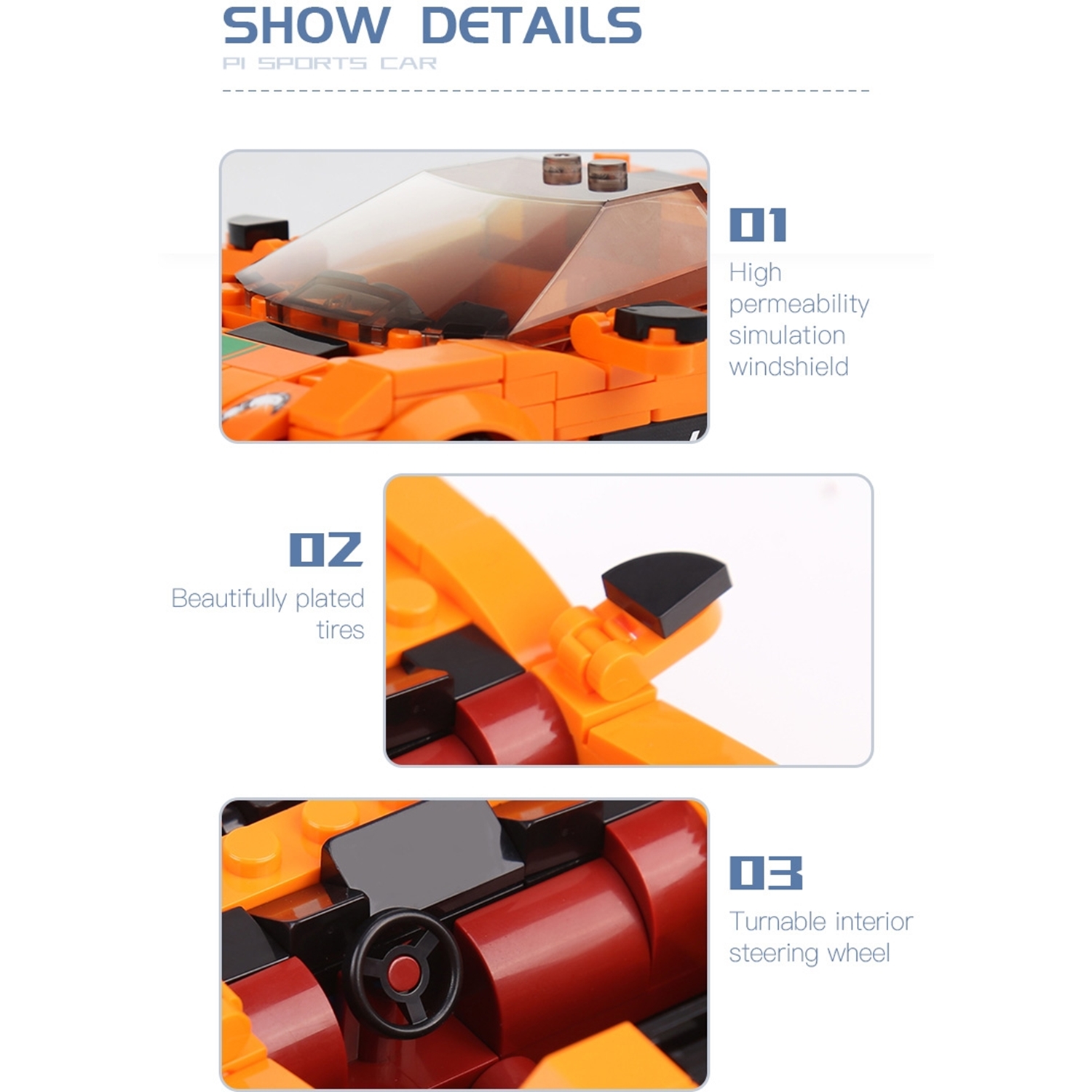 Mould King 27004 Sportwagen Mini P1 + Showcase