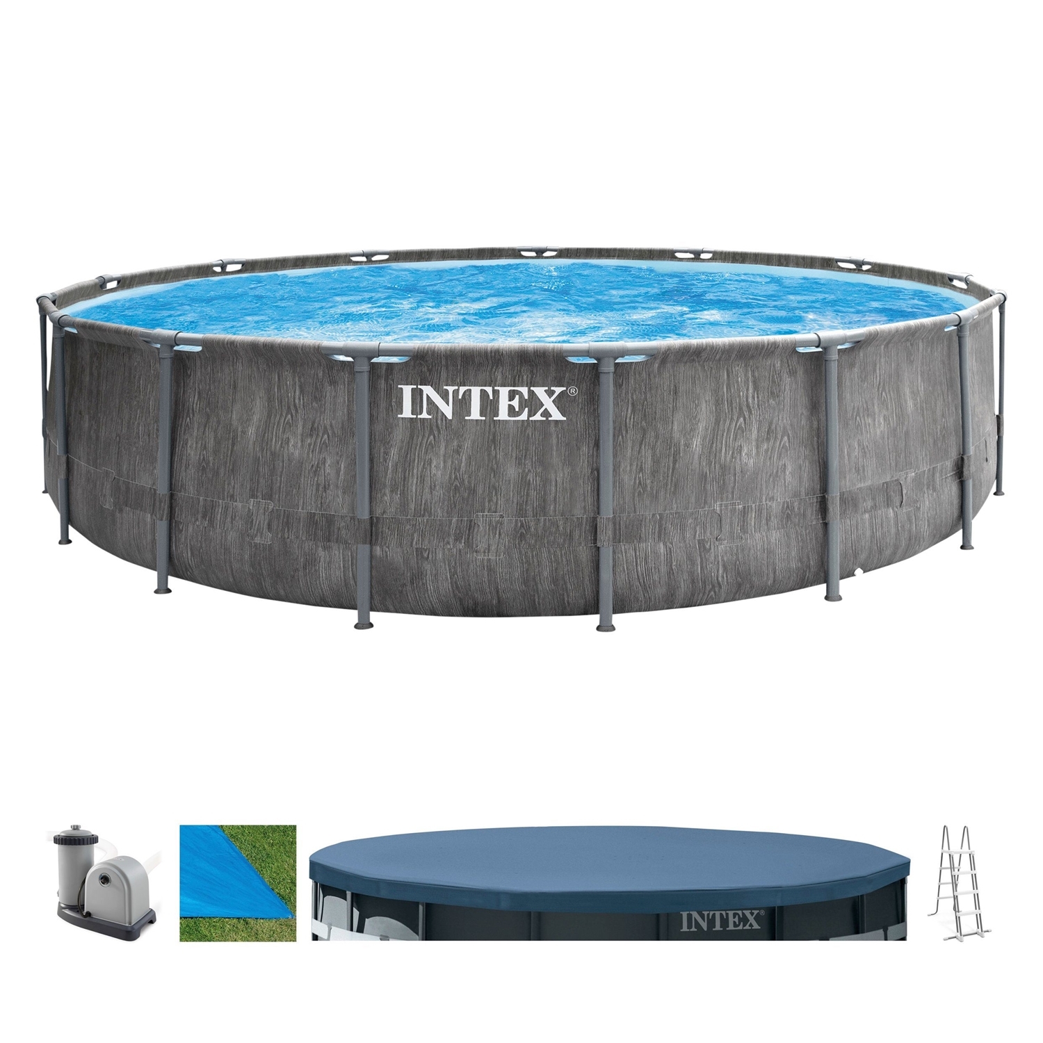 Intex 26744GN Greywood Prism Frame™ Pool 549 x 122 cm