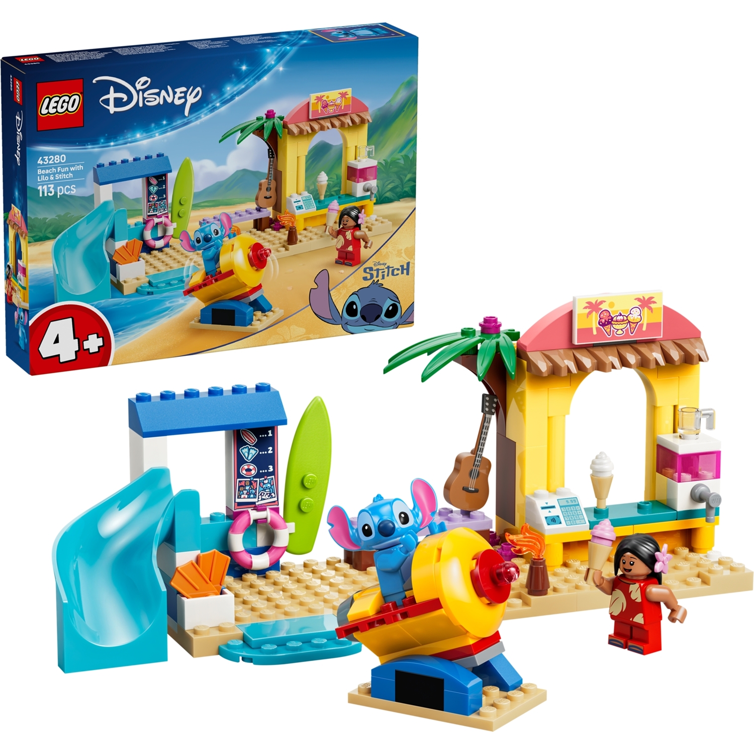 LEGO 43280 Disney™ Spaß am Strand mit Lilo und Stitch