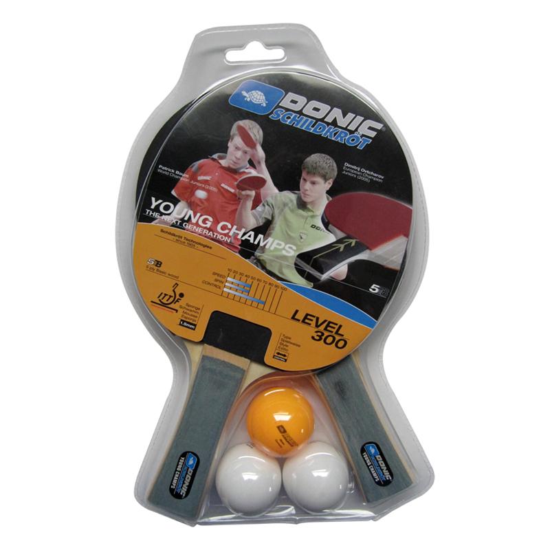 Schildkröt 788634 Tischtennis-Schläger-Set "Young Champs" inkl. 3