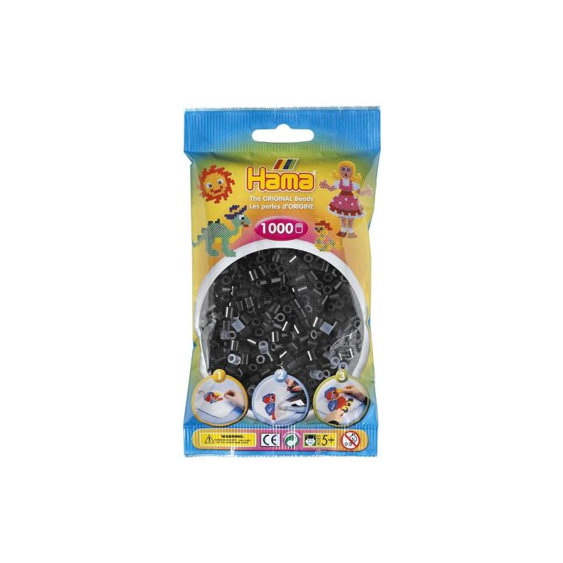 Hama 207-18 Perlen-Btl. 1000 Stck., schwarz