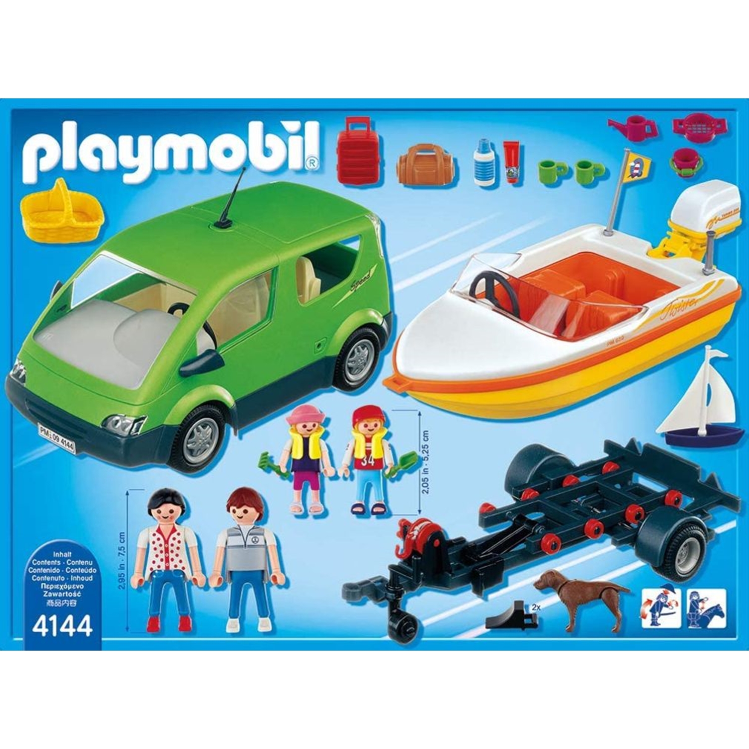 PLAYMOBIL 4144 Familyvan mit Bootsanhänger