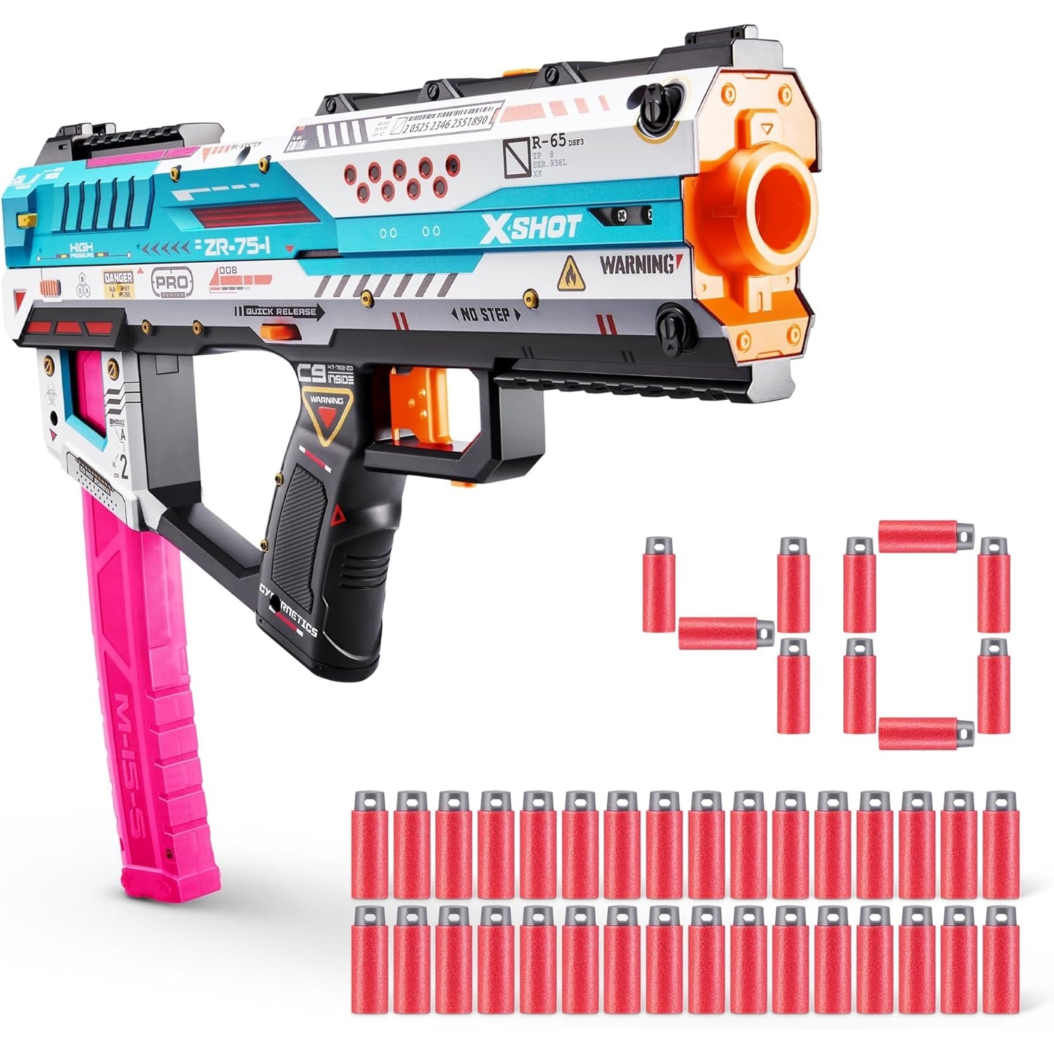Zuru 36772 XSHOT Skins Fury-X, Dartblaster, (inkl. 40