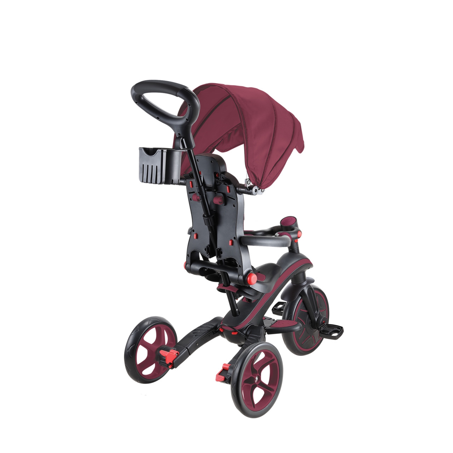 Globber 732-202-2 GLOBBER EXPLORER TRIKE FOLDABLE 4in1 dunkelrot