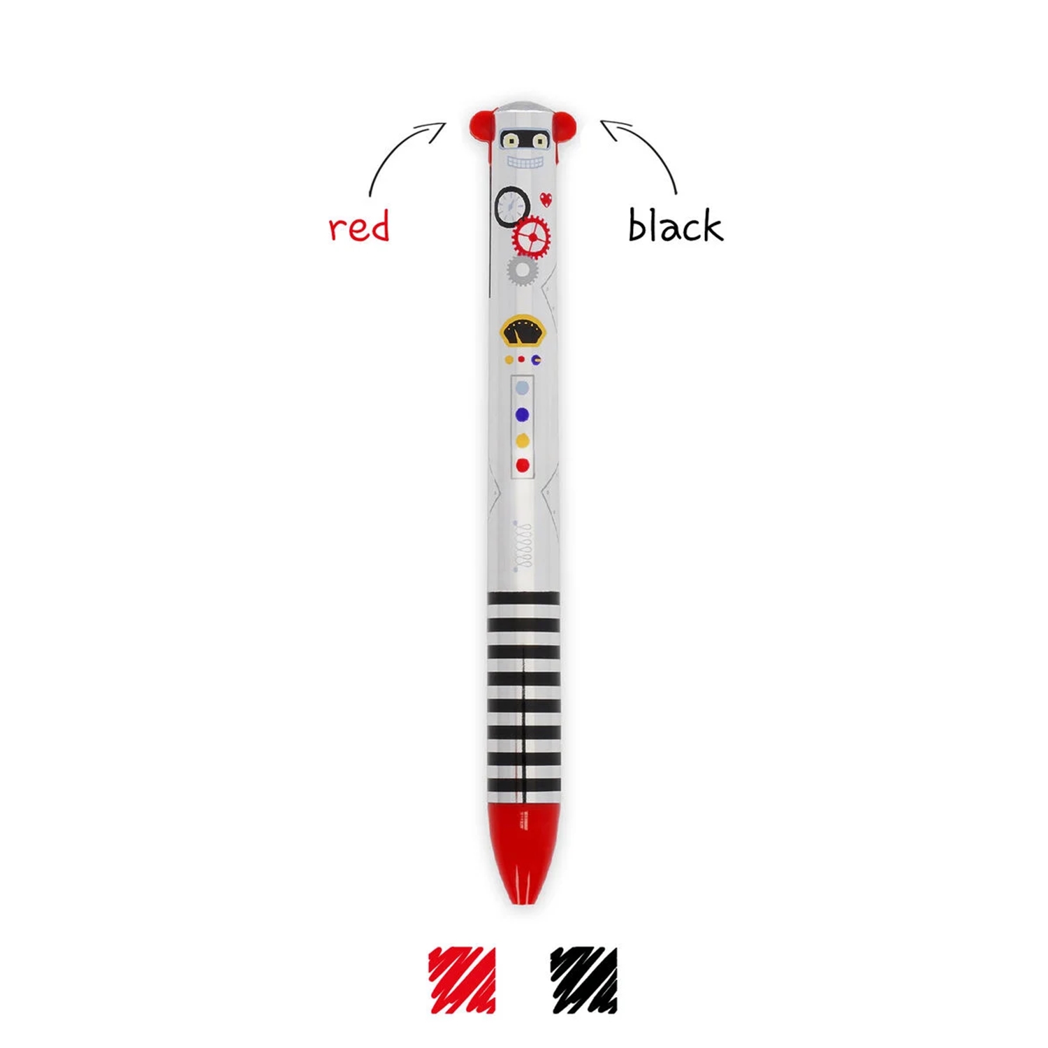 Legami CLICK0029 TWO-COLOUR BALLPOINT PEN - CLICK&CLACK - ROBOT