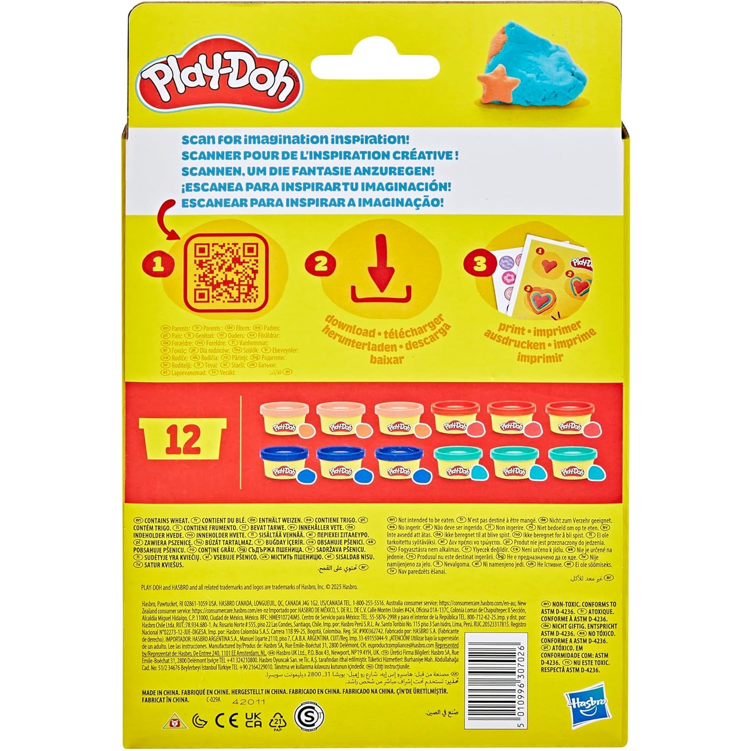Hasbro G05195 Play-Doh Partydosen 12er-Pack