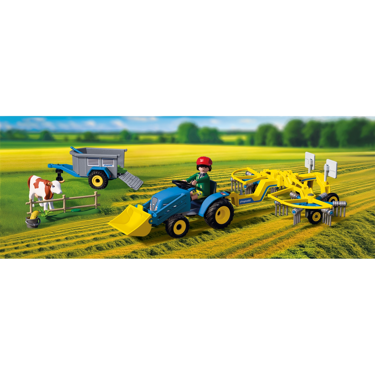 PLAYMOBIL 72163 Kleiner Traktor mit Heuschwader