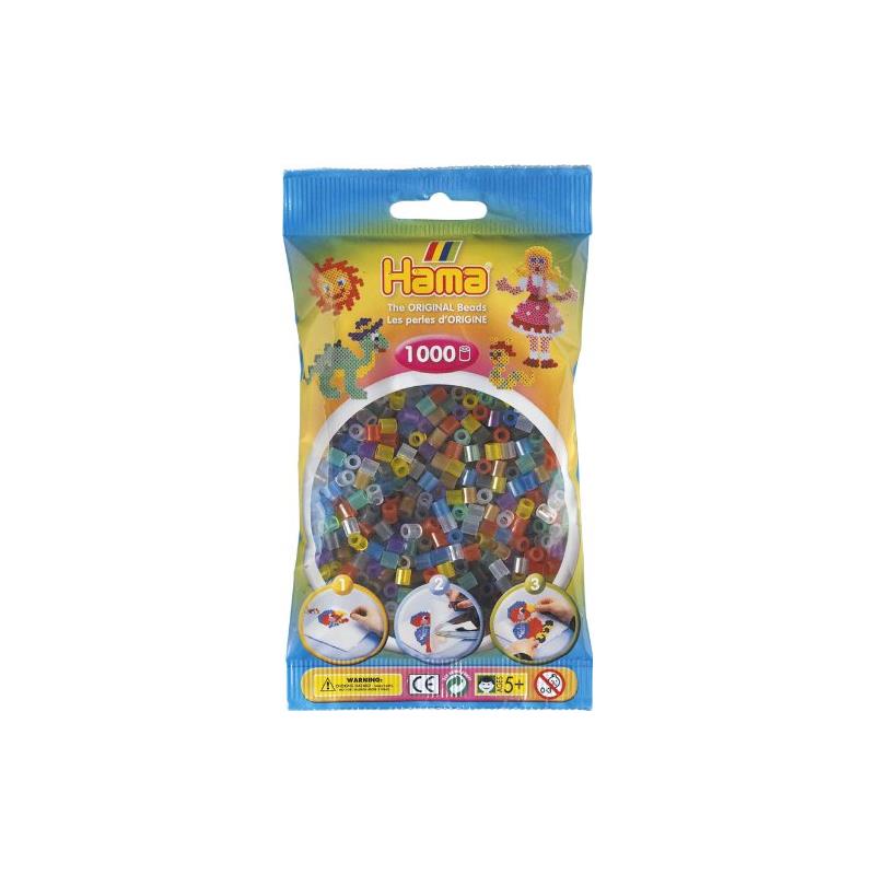 Hama 207-53 Perlen-Btl. 1000 Stck., Transparentmix
