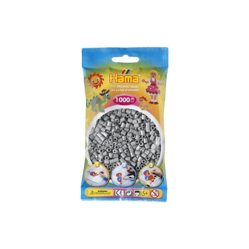Hama 207-17 Perlen-Btl. 1000 Stck., grau