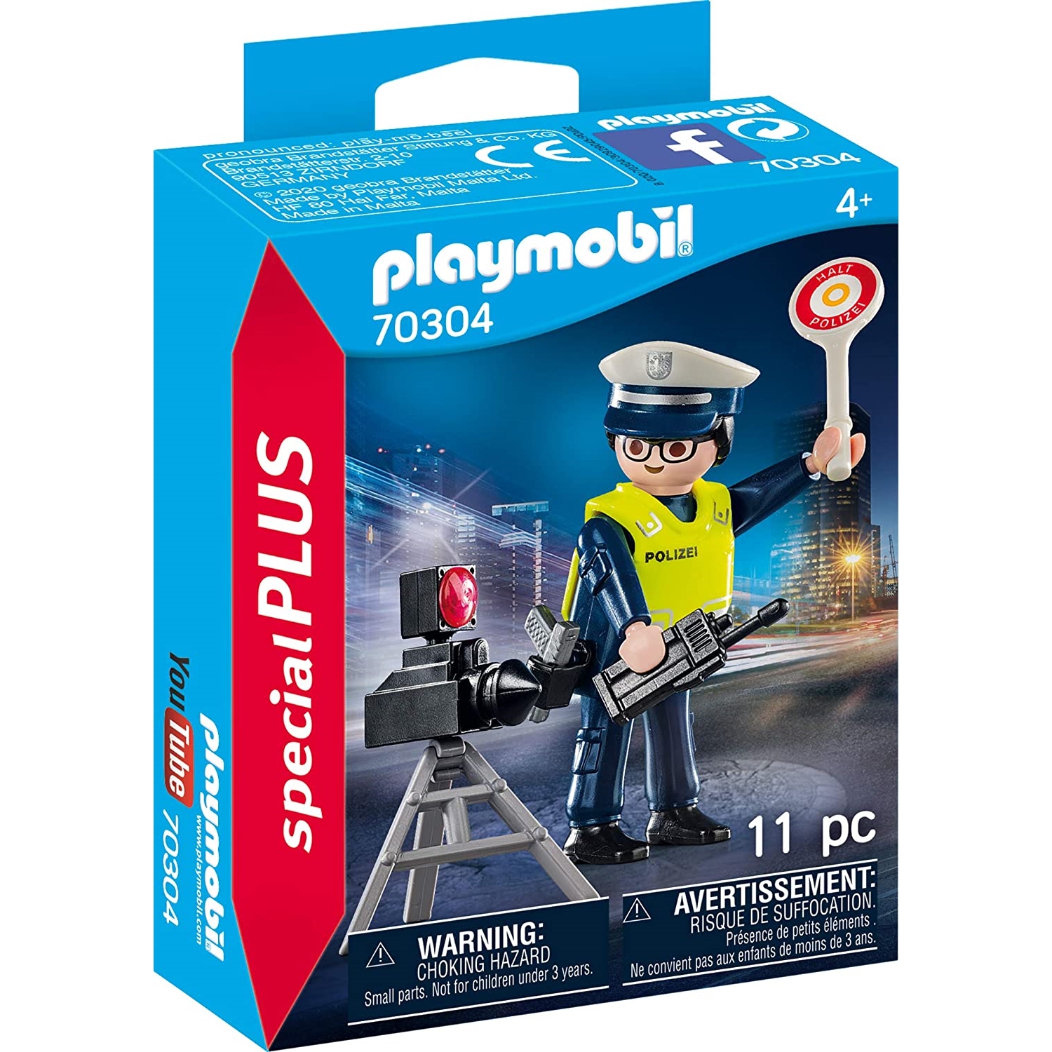 PLAYMOBIL 70304 Polizist mit Radarfalle und Polizeikelle