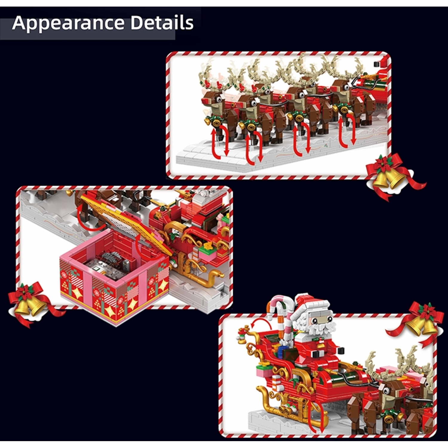 Mould King 10154 Santa Claus mit Rentierschlitten