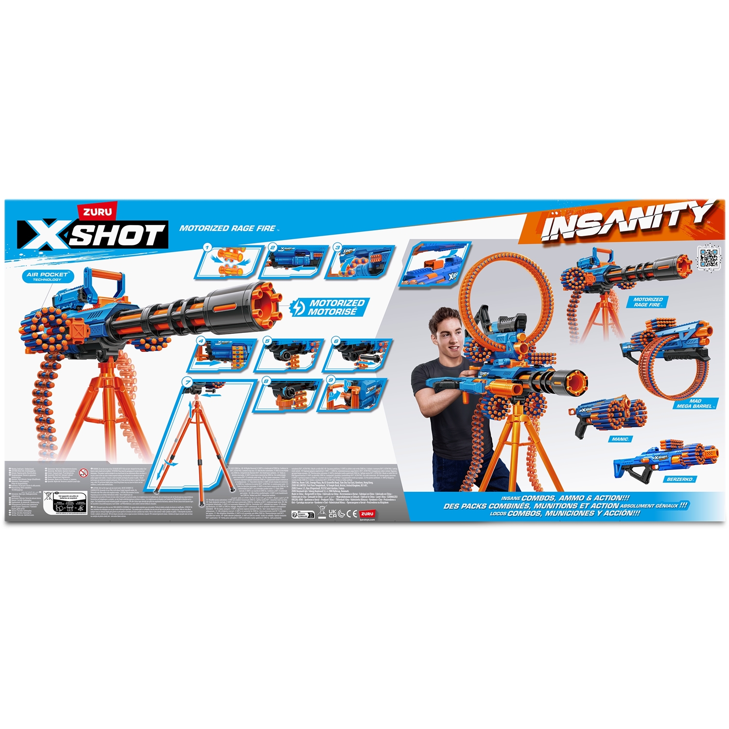 Zuru 36605 XSHOT Insanity Motorized Rage Fire