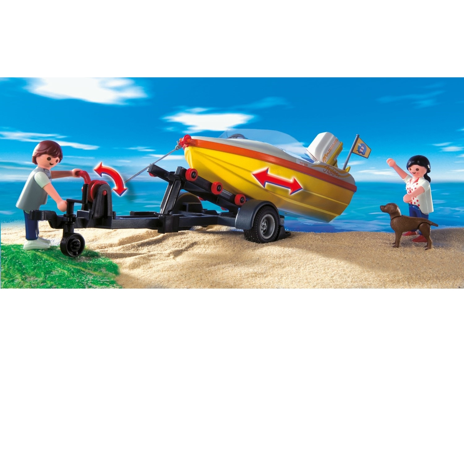 PLAYMOBIL 4144 Familyvan mit Bootsanhänger